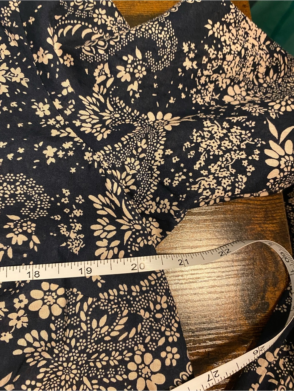 J Jill Navy Floral Paisley Button-Front Blouse - Picture 8 of 8
